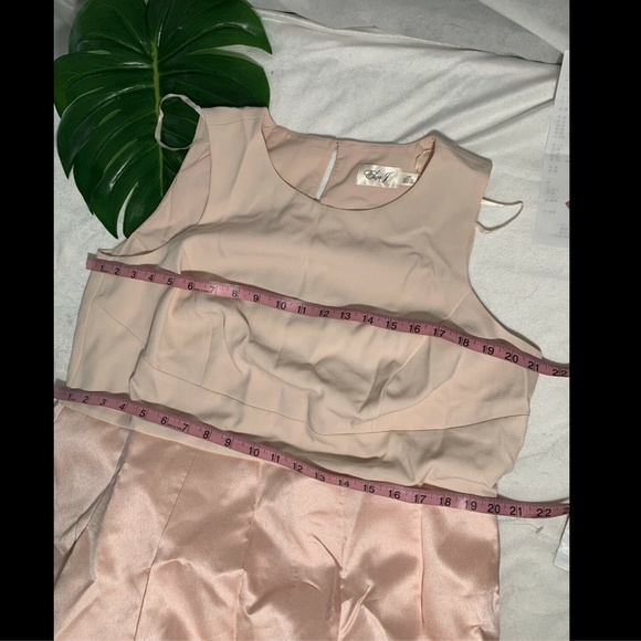 NWD Eliza J Crepe & Mikado High/Low Gown Blush Pink [PLUS SZ‎ 14W ] - Picture 3 of 8